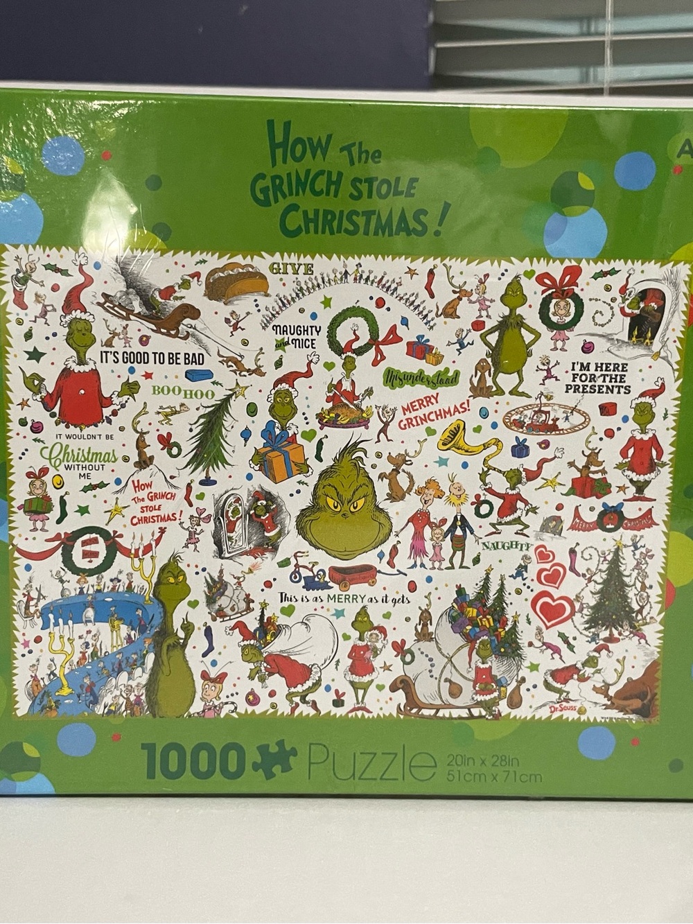 Dr. Seuss The Grinch Puzzle - Green, Red, White